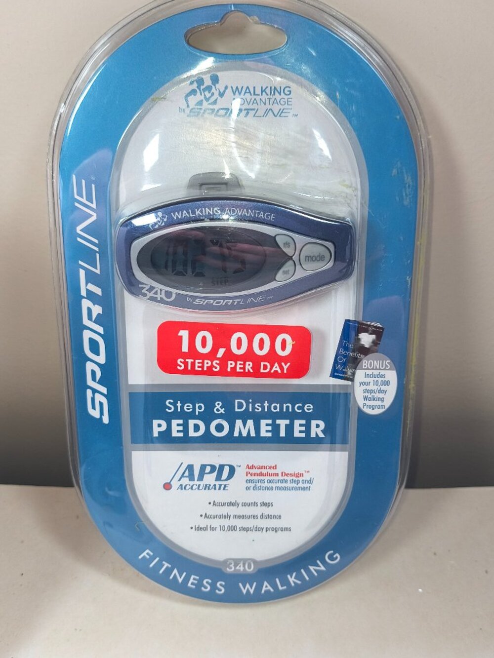 Sportline Step and Distance Pedometer 340 Brand New / Factory Sealed Brand New